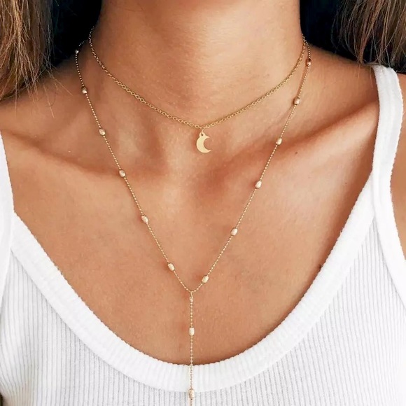 "Miami Nights" Hippie Moon Festival/Party Beaded Layered Casual Weekend Necklace - Picture 4 of 4